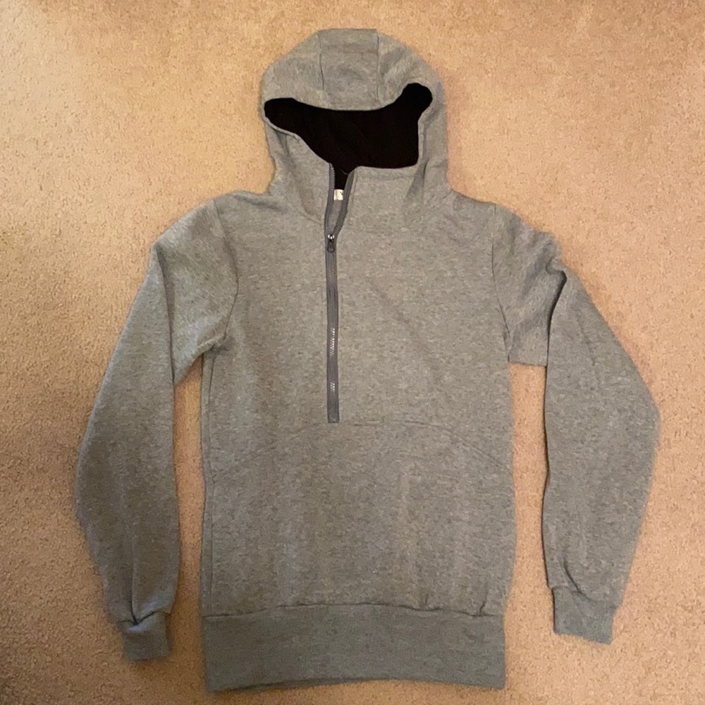 Grey Side-Zip Hoodie
